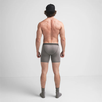 SKIMS COTTON MENS 5" BOXER BRIEF | WASHED GUNMETAL