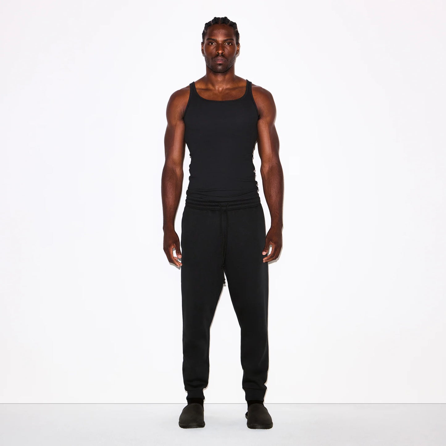 FLEECE LOUNGE MENS TAPERED JOGGER | WASHED ONYX