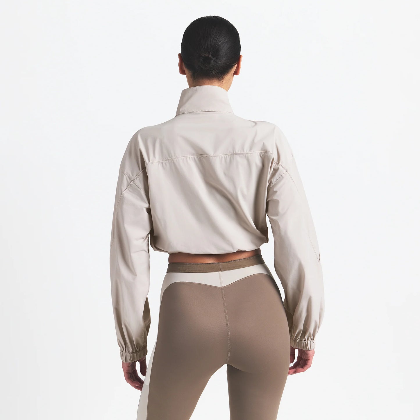 NikeSKIMS WOVEN NYLON CROP JACKET | STONE