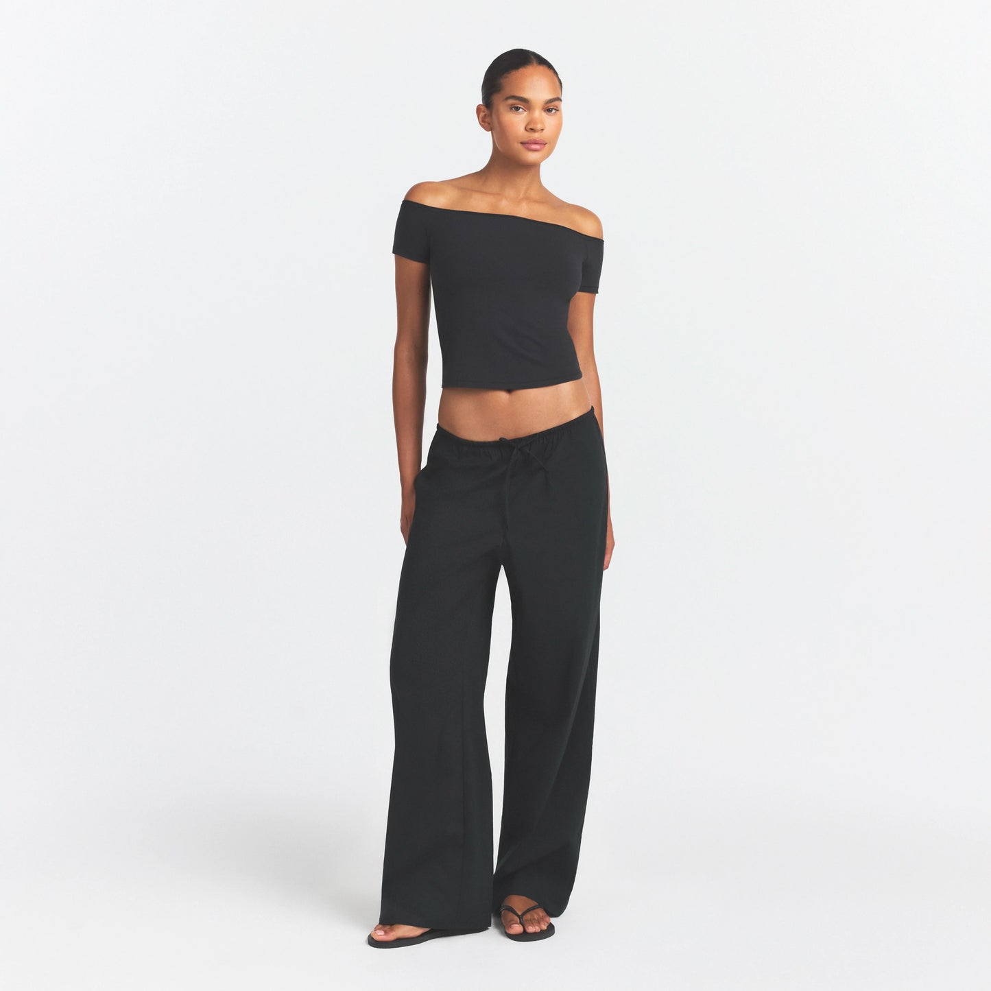 COTTON JERSEY OFF THE SHOULDER TOP | SOOT