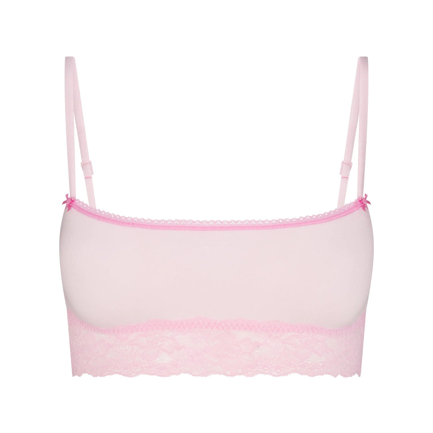 LIGHTWEIGHT COTTON STRAIGHT NECK BRALETTE | CHERRY BLOSSOM TONAL