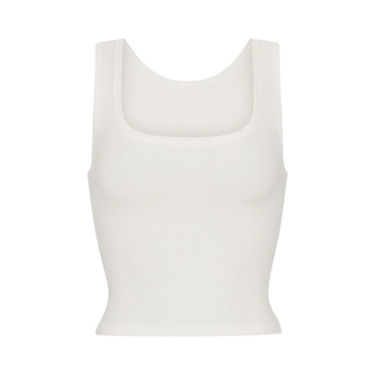 COTTON RIB TANK | MARBLE