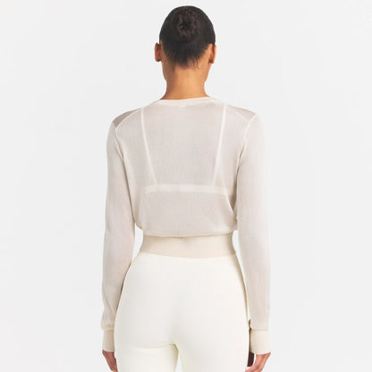 SLINKY KNIT CARDIGAN | BUFF