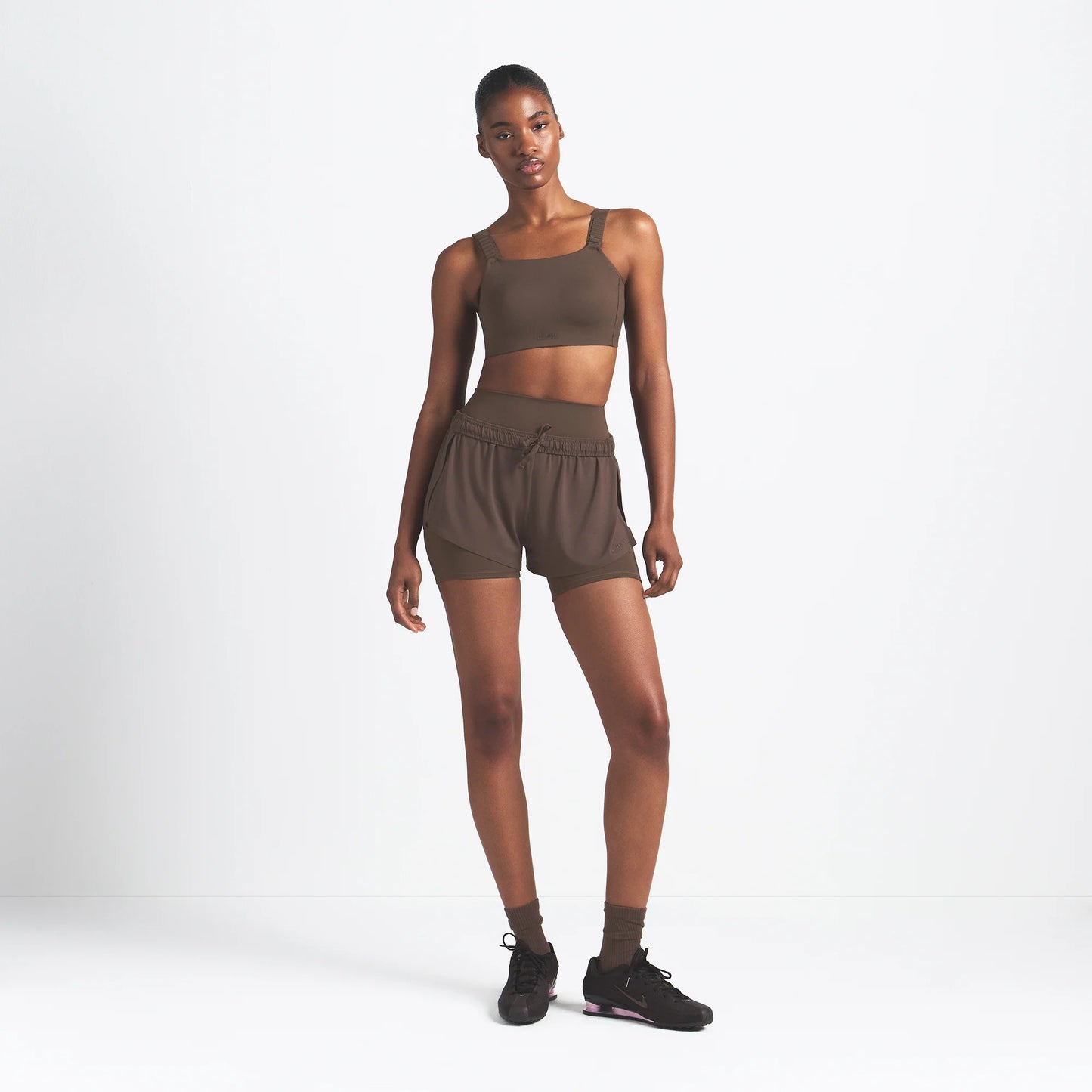NikeSKIMS AIRY MINI SHORT | DARK SEPIA
