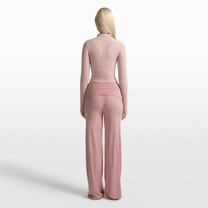 NikeSKIMS STRETCH KNIT FOLDOVER WIDE LEG PANT | HIMALAYAN