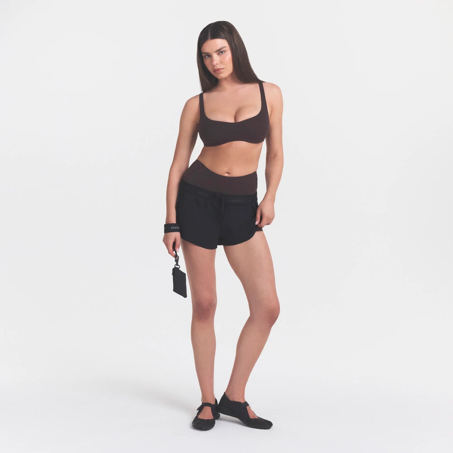 NikeSKIMS STUDIO STRETCH SEAM FRONT MICRO BRA | DARK ROAST