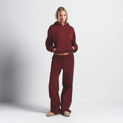 COTTON FLEECE CLASSIC HOODIE | MERLOT