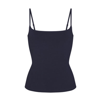 COTTON JERSEY SCOOP NECK CAMI | NAVY