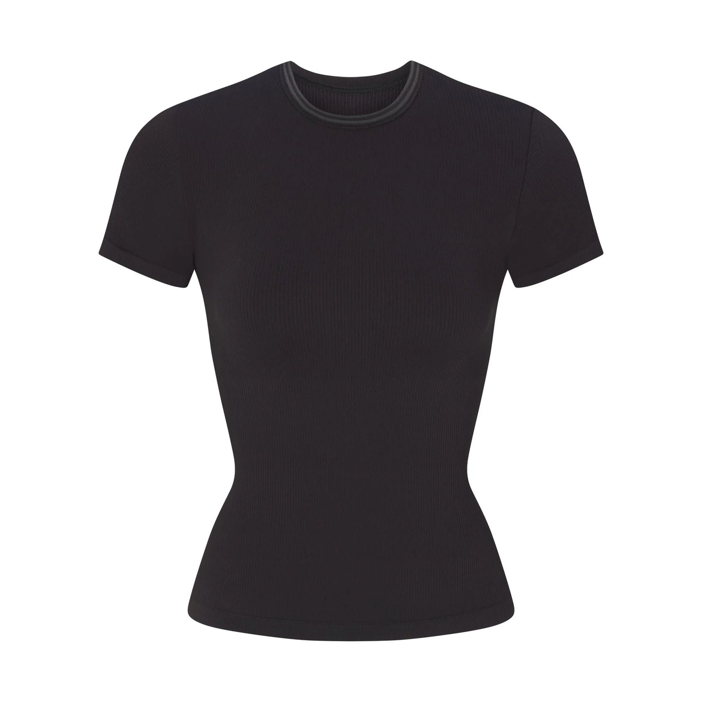 NikeSKIMS RIBBED SEAMLESS BABY T-SHIRT | OBSIDIAN