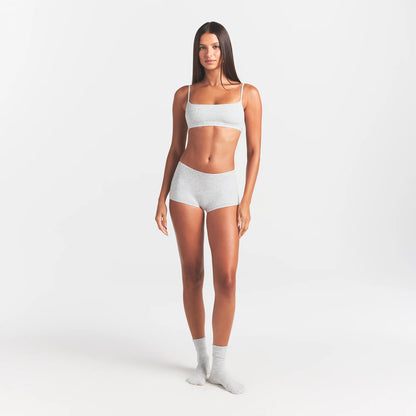 EVERYDAY COTTON SCOOP BRALETTE | LIGHT HEATHER GREY