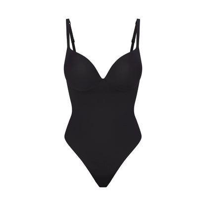 SKIMS ULTIMATE BODY PUSH-UP THONG BODYSUIT | ONYX