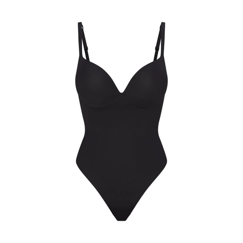 SKIMS ULTIMATE BODY PUSH-UP THONG BODYSUIT | ONYX