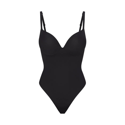 SKIMS ULTIMATE BODY PUSH-UP THONG BODYSUIT | ONYX