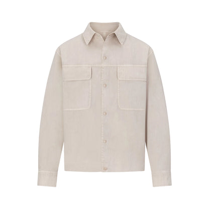 WOVEN MENS RELAXED SHIRT | STONE