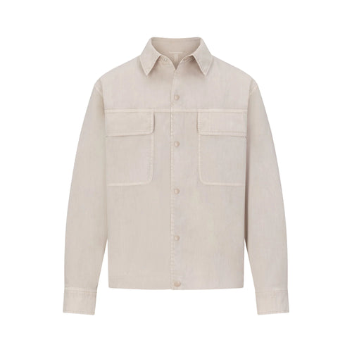 WOVEN MENS RELAXED SHIRT | STONE