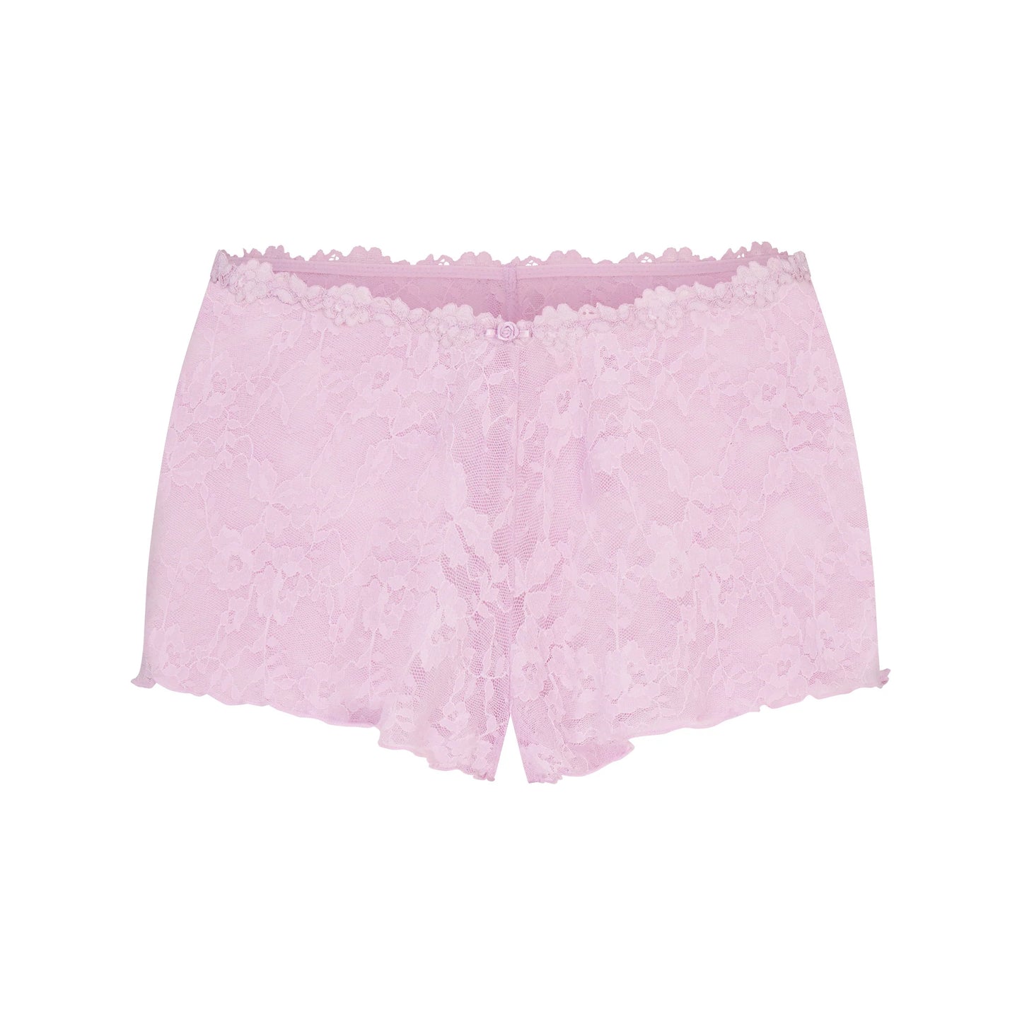 STRETCH LACE TRIANGLE CAMI AND SHORT SET | BABY PINK