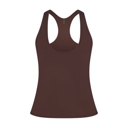 NikeSKIMS AIRY RACERBACK TANK | DARK SEPIA