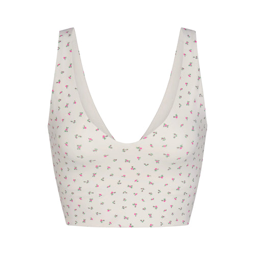 NikeSKIMS MATTE V-NECK BRA TOP | DITSY FLORAL PRINT