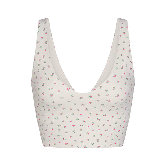 NikeSKIMS MATTE V-NECK BRA TOP | DITSY FLORAL PRINT