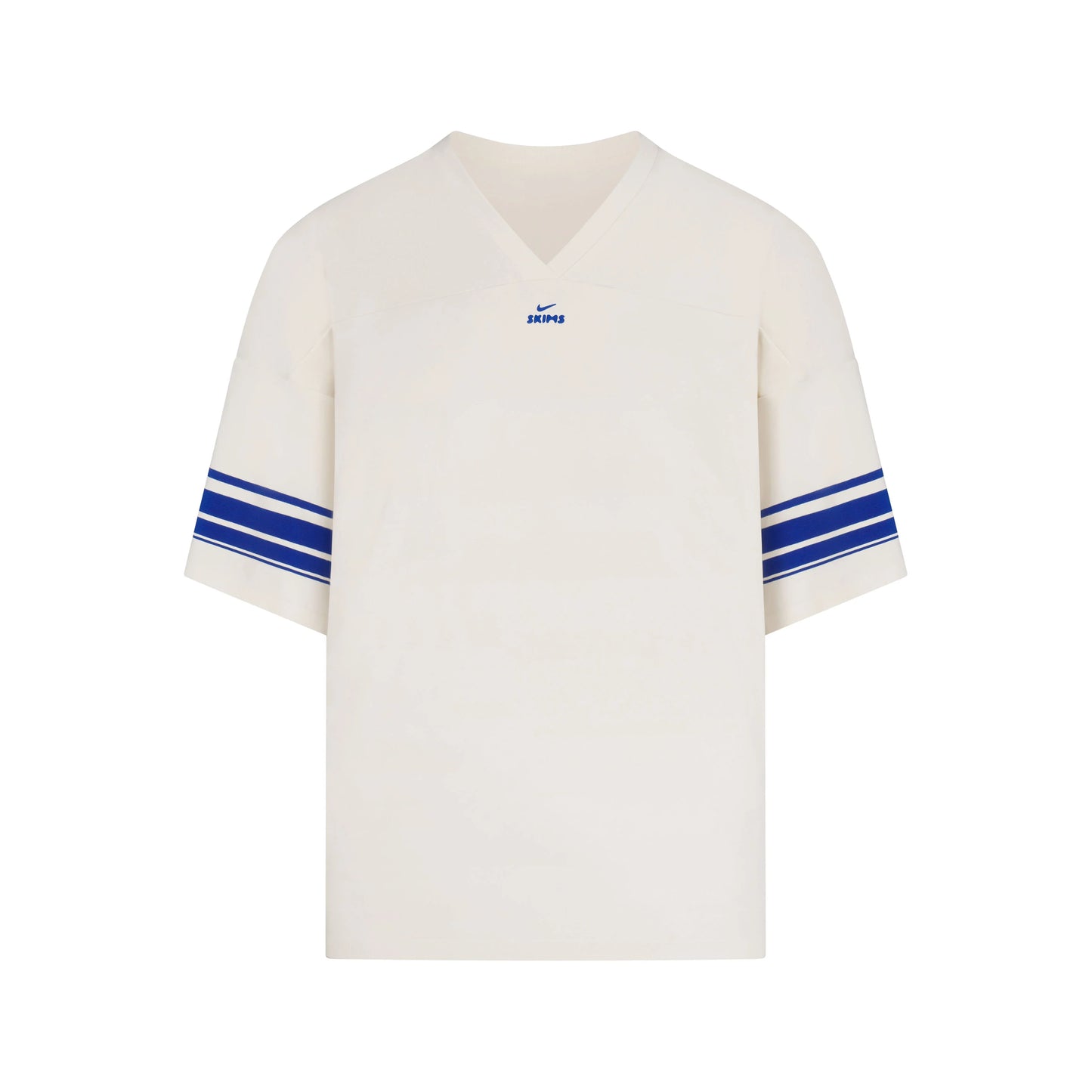 NikeSKIMS STRETCH KNIT OVERSIZED V-NECK TOP | IVORY