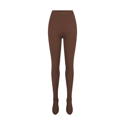 NikeSKIMS MATTE FOOTSIE GRIP LEGGING | DARK SEPIA