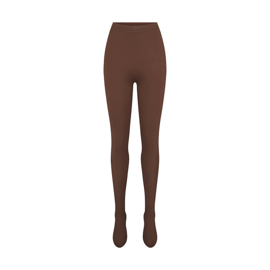 NikeSKIMS MATTE FOOTSIE GRIP LEGGING | DARK SEPIA