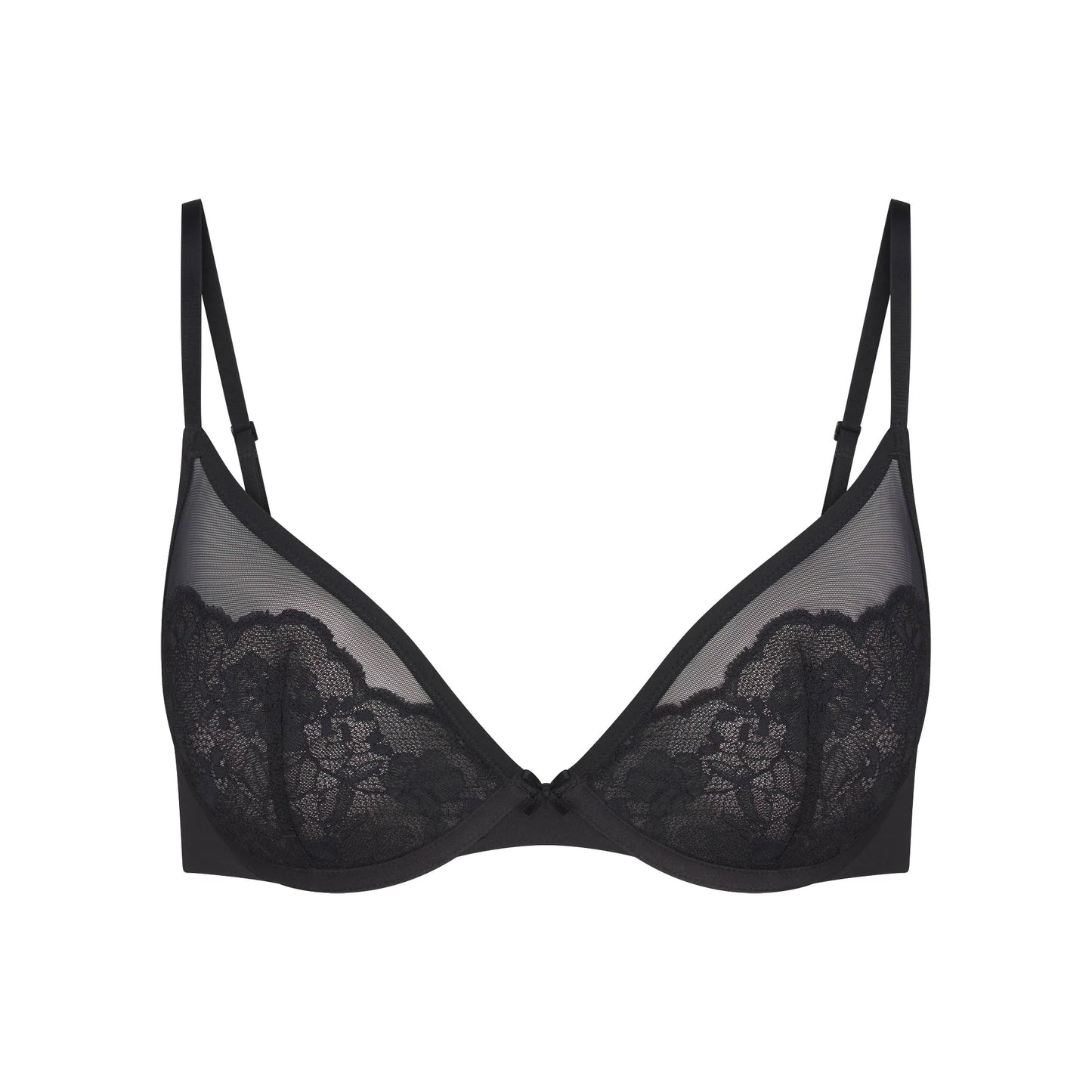 SKIMS LACE UNLINED DEMI BRA | ONYX