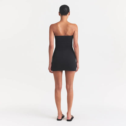 COTTON JERSEY MINI TUBE DRESS | SOOT