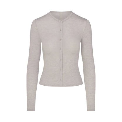 SHEER MODAL CARDIGAN | HEATHER GREY