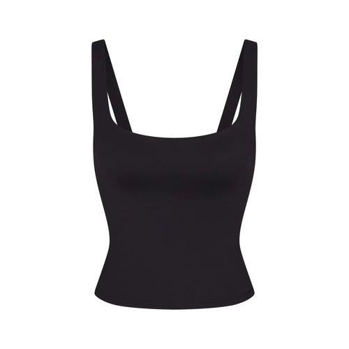 NikeSKIMS MATTE SQUARE NECK TANK | OBSIDIAN