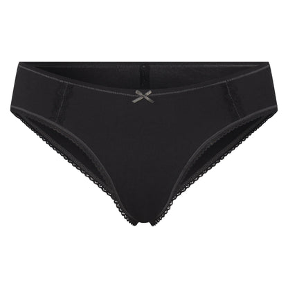 LIGHTWEIGHT COTTON LACE HIPSTER | SOOT TONAL