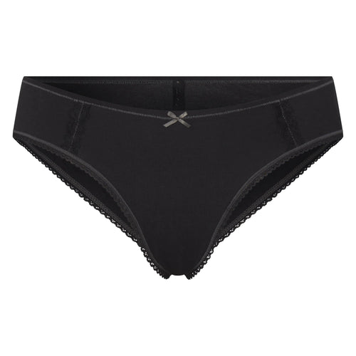 LIGHTWEIGHT COTTON LACE HIPSTER | SOOT TONAL
