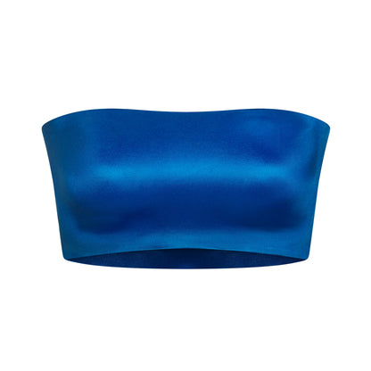NikeSKIMS SATIN SHINE BANDEAU BRA | COBALT