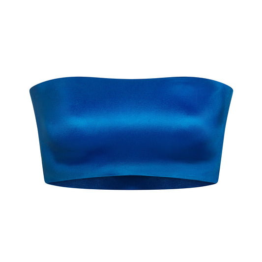 NikeSKIMS SATIN SHINE BANDEAU BRA | COBALT