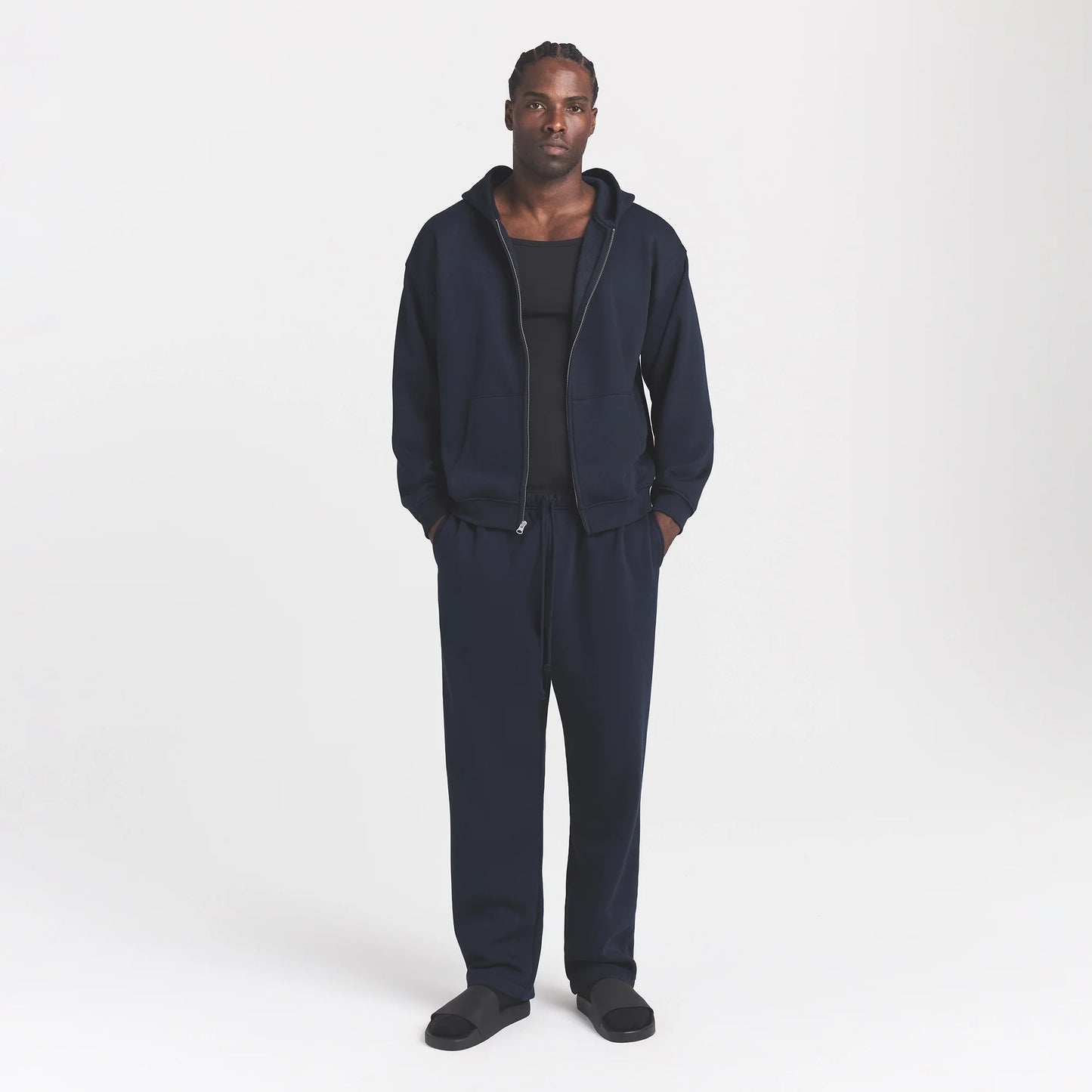 FLEECE LOUNGE MENS CLASSIC STRAIGHT LEG PANT | NAVY