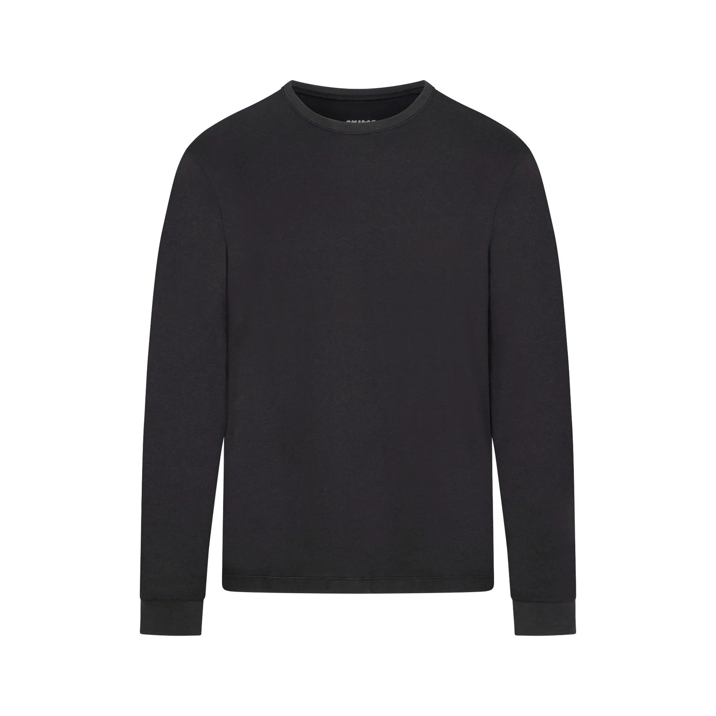 SKIMS COTTON MENS CLASSIC LONG SLEEVE T-SHIRT | ONYX