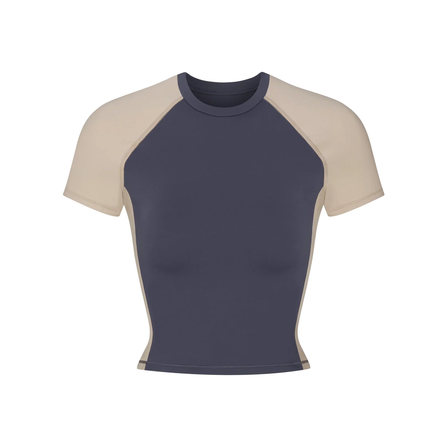 NikeSKIMS MATTE SHINE MIX CROPPED BABY T-SHIRT | DEEP ROYAL AND STONE