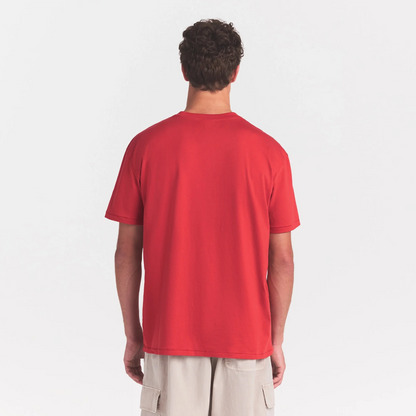 HEAVYWEIGHT COTTON MENS RELAXED T-SHIRT | WASHED RED