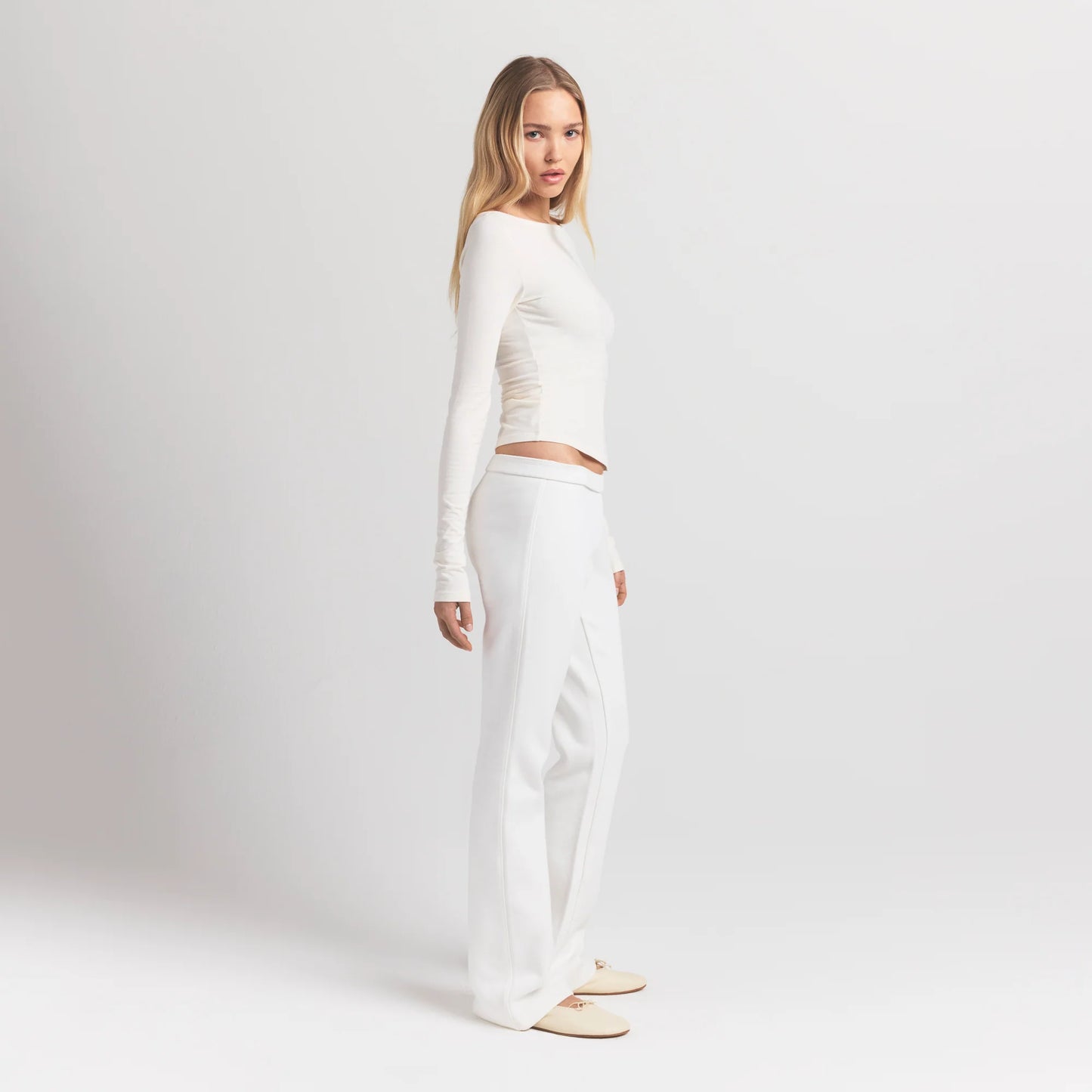 COTTON FLEECE SLIM PANT | MARBLE