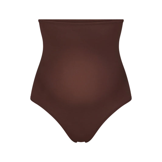 FITS EVERYBODY MATERNITY HIGH-WAISTED THONG | COCOA
