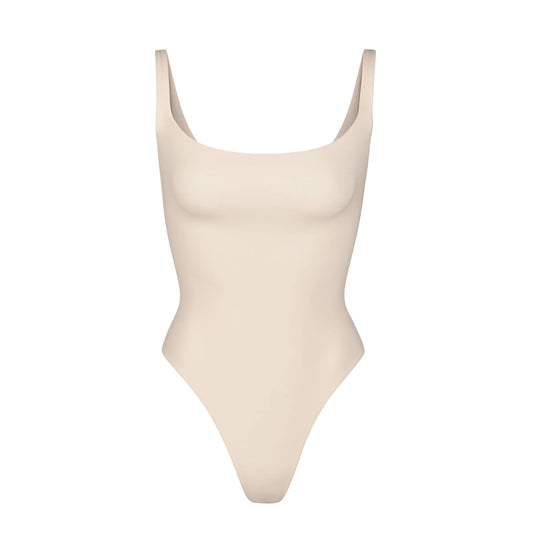 FITS EVERYBODY SQUARE NECK BODYSUIT | SAND
