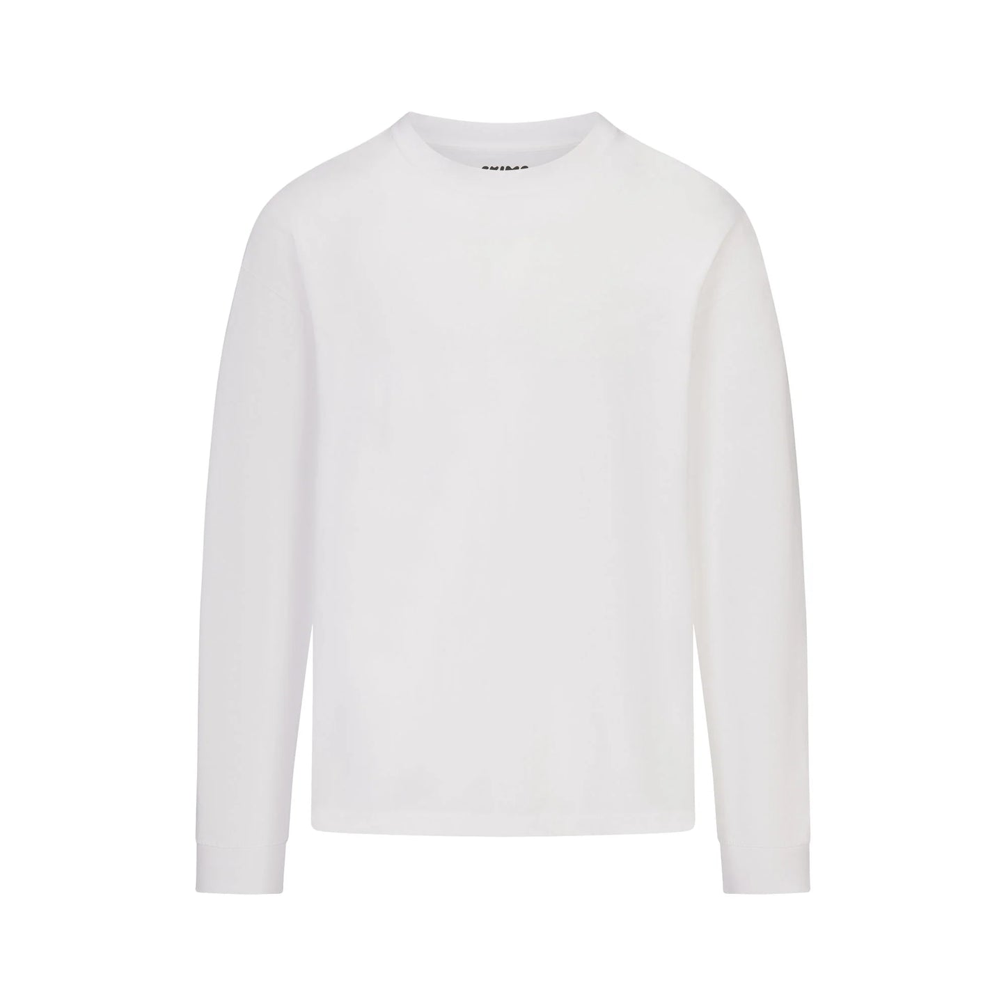 HEAVYWEIGHT COTTON MENS RELAXED LONG SLEEVE T-SHIRT | CHALK