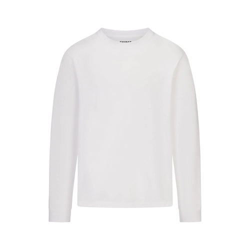 HEAVYWEIGHT COTTON MENS RELAXED LONG SLEEVE T-SHIRT | CHALK
