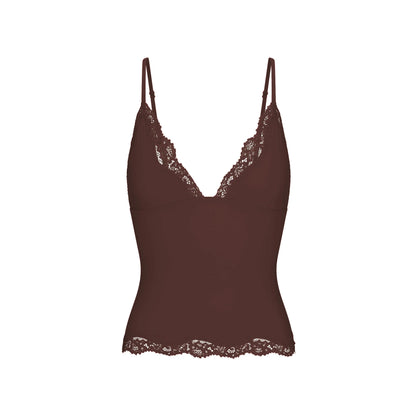FITS EVERYBODY LACE TRIANGLE CAMI | ESPRESSO