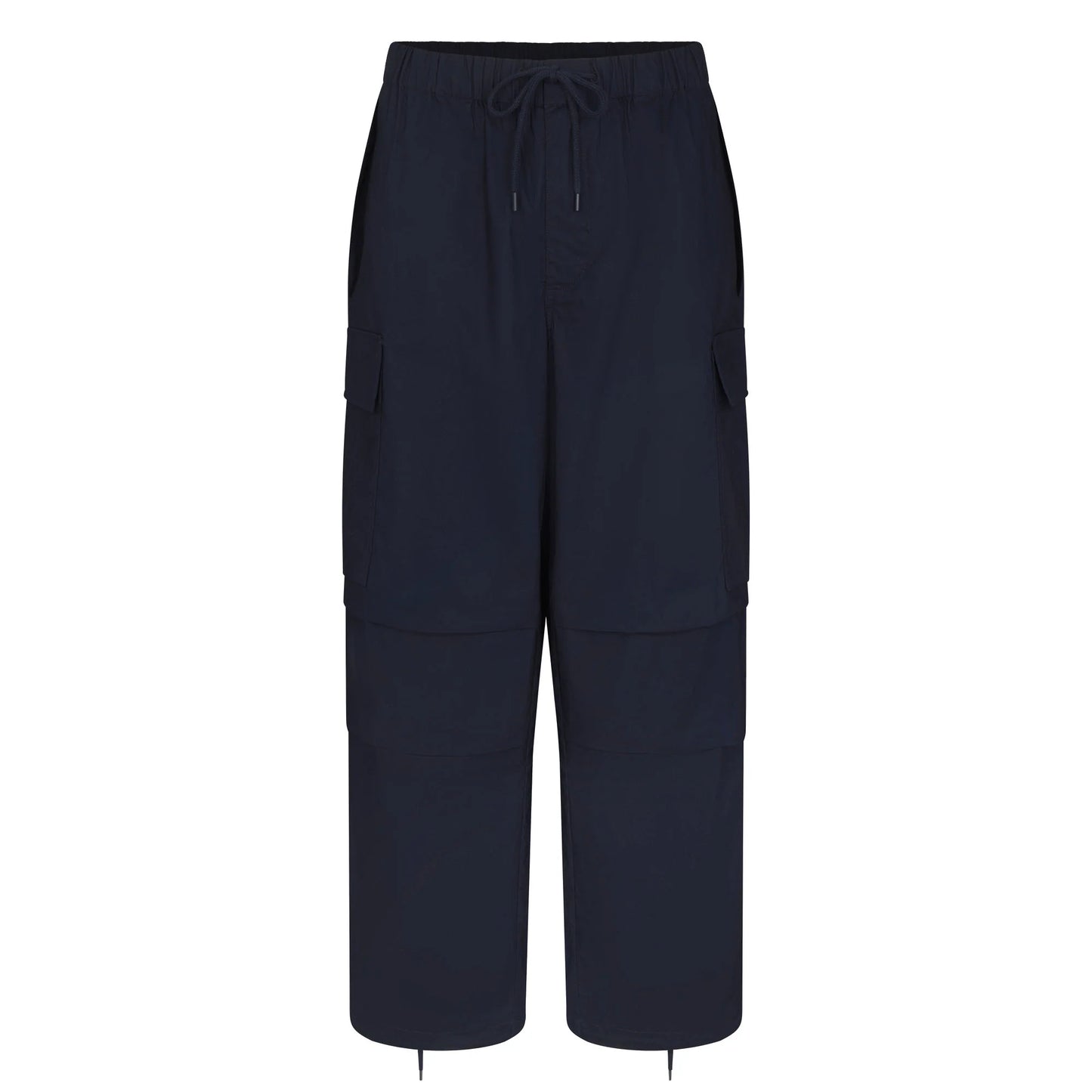 WOVEN COTTON OVERSIZED LOW RISE CARGO PANT | NAVY