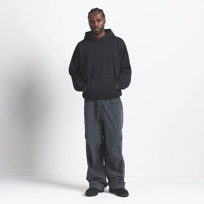 FLEECE LOUNGE MENS RELAXED HOODIE | WASHED ONYX
