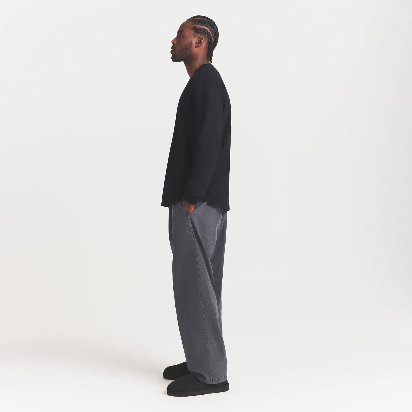 WOVEN MENS PULL-ON PANT | ASH