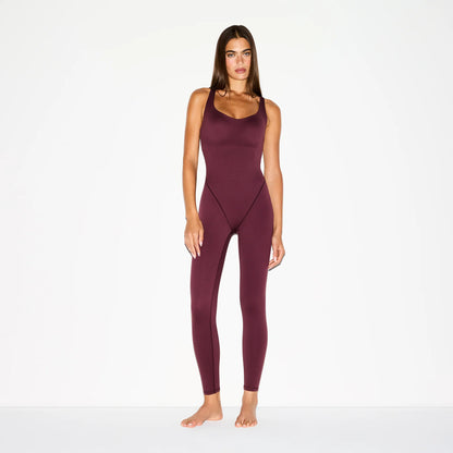 NikeSKIMS MATTE RACER LONG ONE PIECE | CURRANT