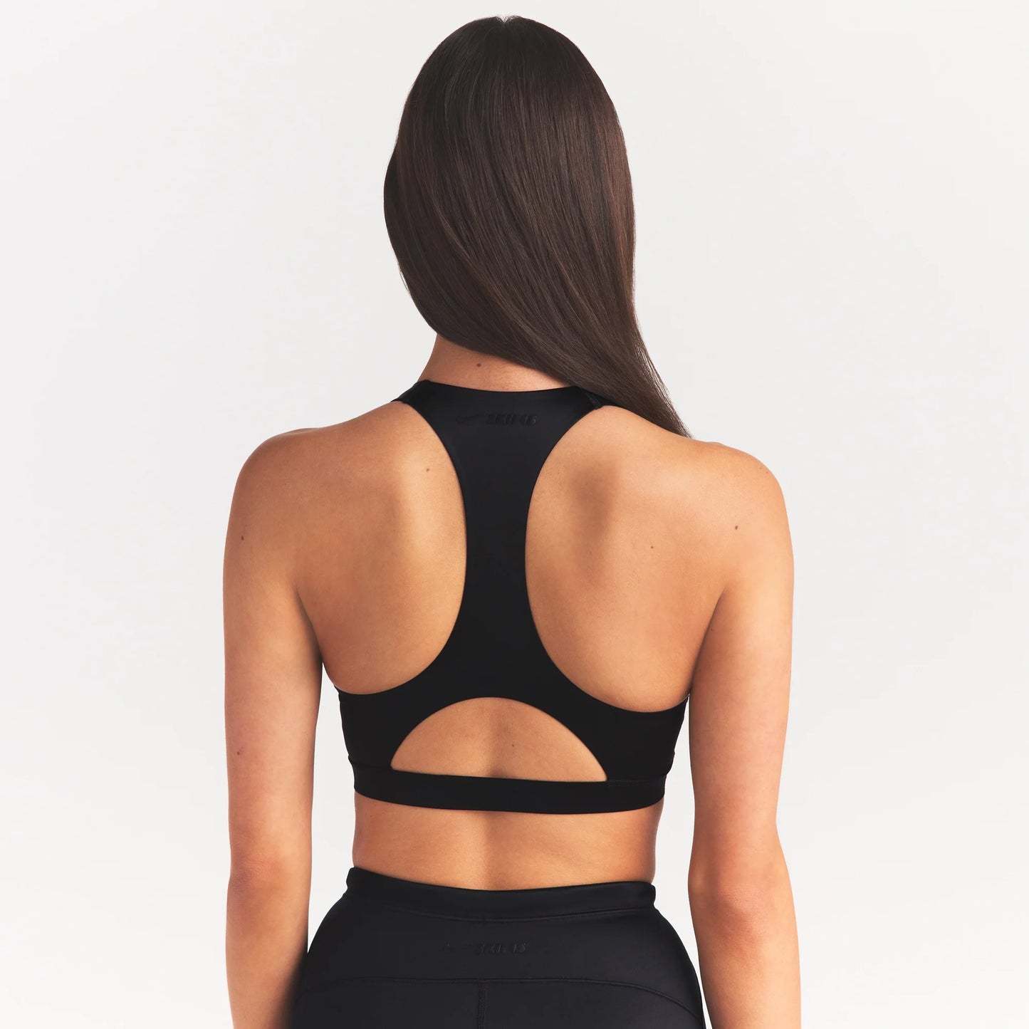 NikeSKIMS SATIN SHINE RACERBACK BRA | OBSIDIAN