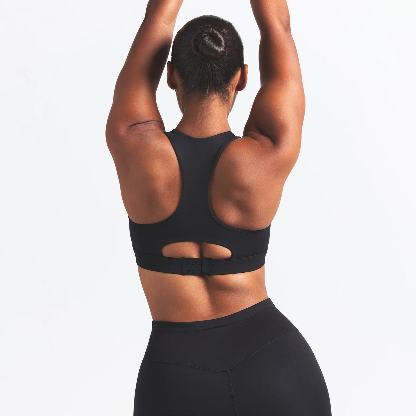 NikeSKIMS MATTE HIGH NECK BRA | OBSIDIAN